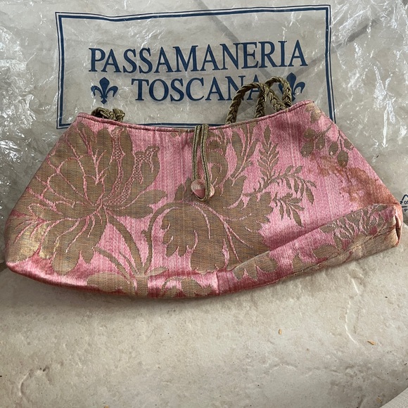 Pink and Gold Floral Clutch - Picture 1 of 3